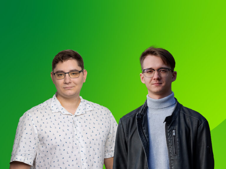 IT praktikant Artur ja Fujitsu juhendaja Deniss